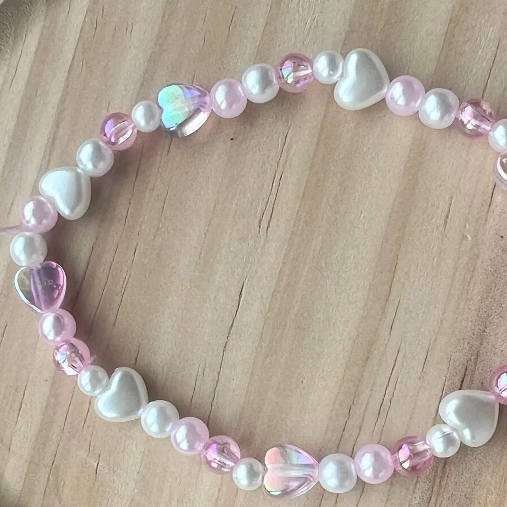 Pink And White Phone Charm